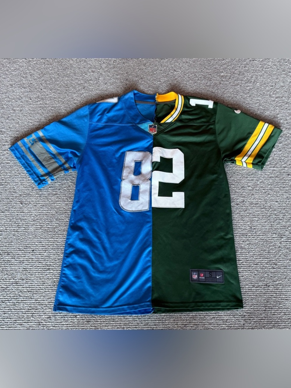 NFL Jersey Split-Team Packers Aaron Rodgers #12 Calvin Johnson #81 Detroit